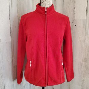 KAREN SCOTT FUZZY ZIP UP JACKET COAT